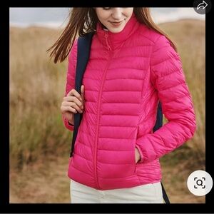 Lands' End Woman’s Fuchsia Pink Puffer Jacket NWOT